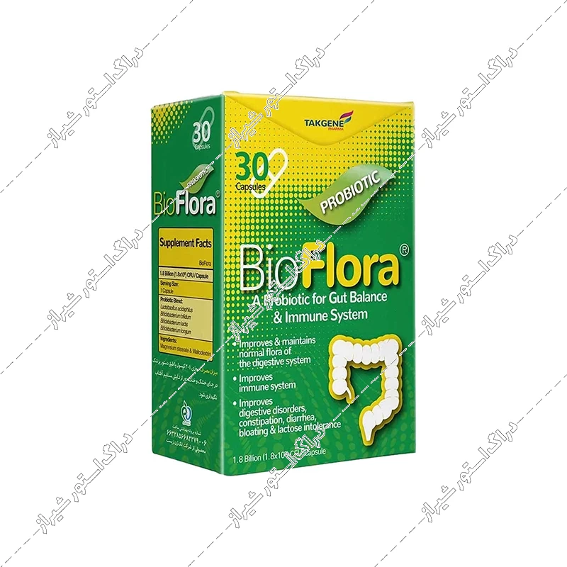 کپسول پروبیوتیک بایو فلورا تک ژن فارما 30 عددی