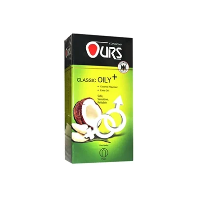 کاندوم کلاسیک روان کننده اورز نارگیلی مدل Oily Plus بسته 12 عددی
