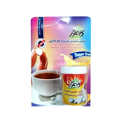 قرص جوشان شیرین کننده کم کالری استوانه‌ای کامور 250 عددی