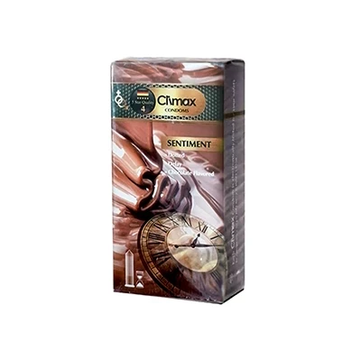 کاندوم تاخیری خاردار کلایمکس شکلاتی مدل Sentiment بسته 12 عددی