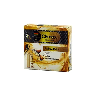 کاندوم تاخیری لوبریکانت پلاس وانیلی کلایمکس مدل Amazing بسته 3 عددی