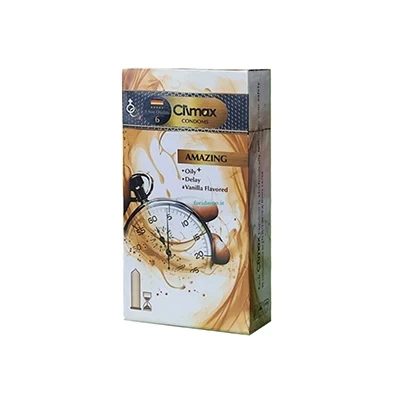 کاندوم تاخیری لوبریکانت پلاس وانیلی کلایمکس مدل Amazing بسته 12 عددی
